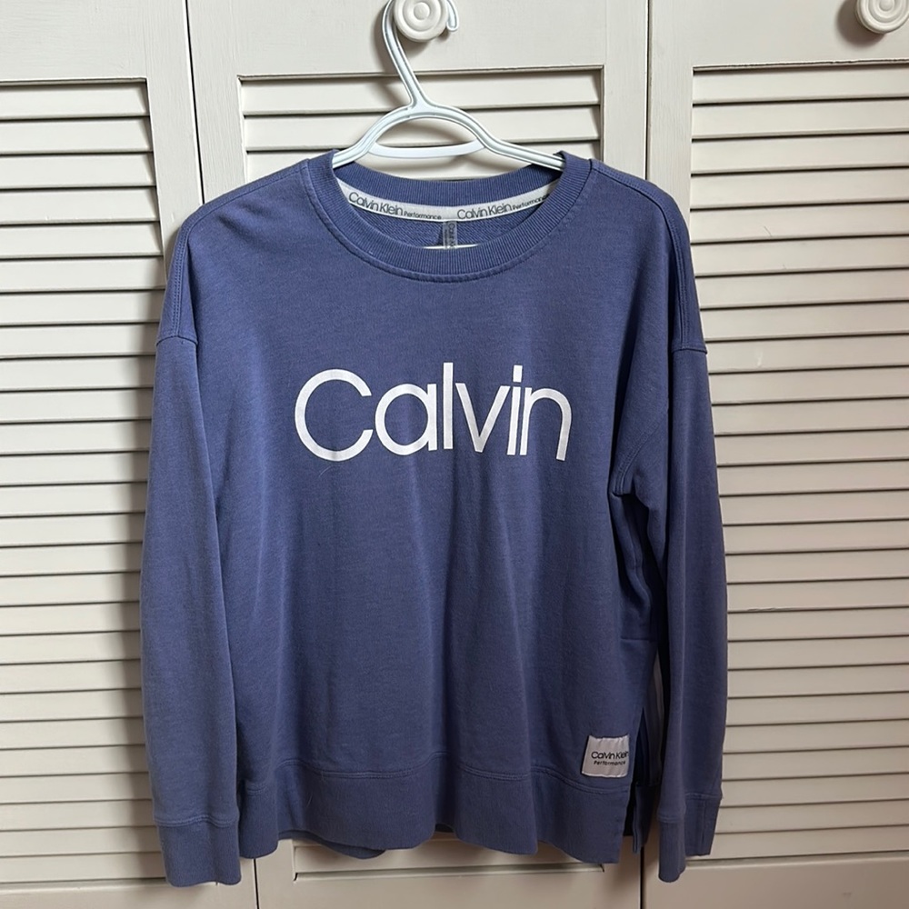 purple calvin klein long sleeve